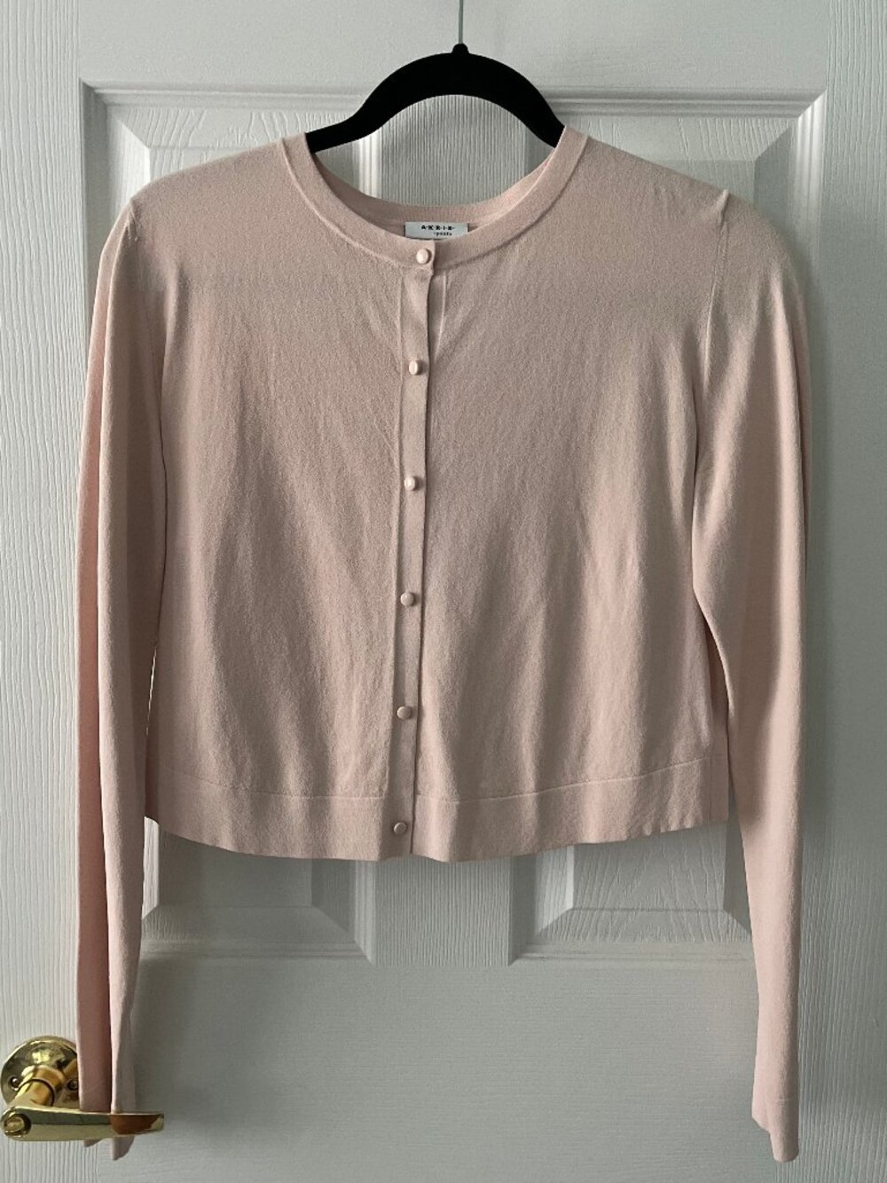 AKRIS Punto Cropped Cardi in soft blush colour - Size S/M - Authentic